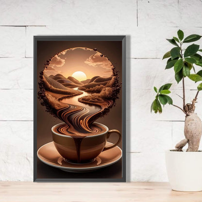 Coffee Painting - Full Round Drill Diamond Painting 30*50CM