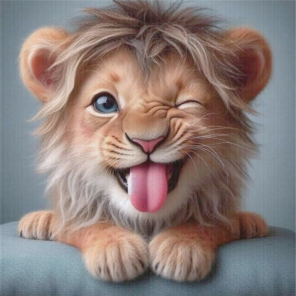 Lion - 11CT Stamped Cross Stitch 40*40CM