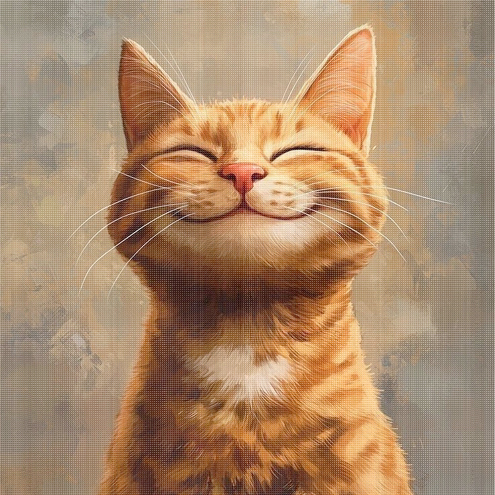 Cat - 11CT Stamped Cross Stitch 40*40CM