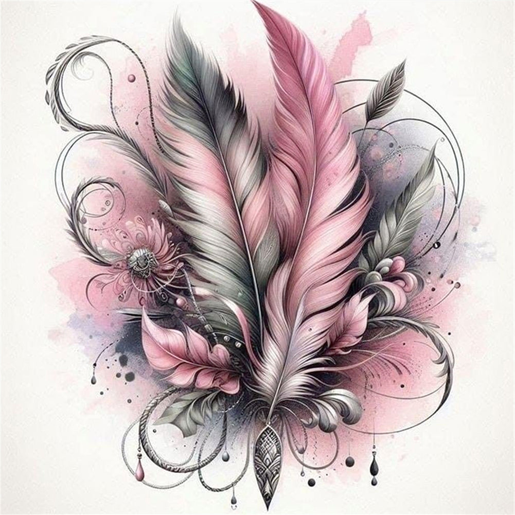 Feather - 11CT Stamped Cross Stitch 45*45CM