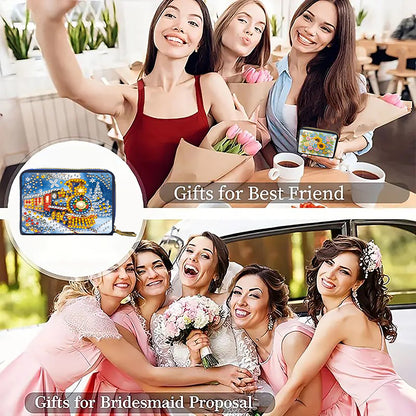 DIY Diamond Art Diamond Dot Card Pack 5D Diamond Painting Coin Pouch Craft Gift