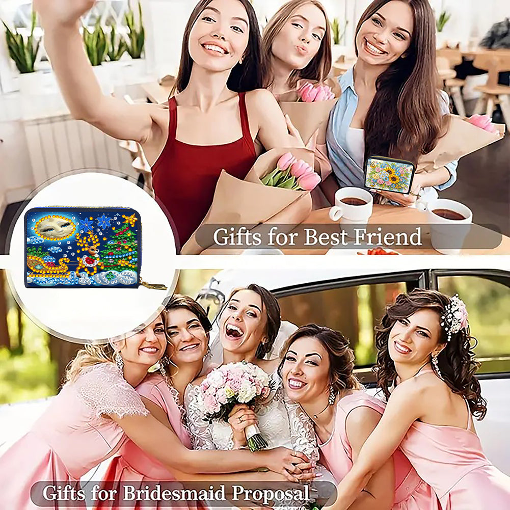 DIY Diamond Art Diamond Dot Card Pack 5D Diamond Painting Coin Pouch Craft Gift