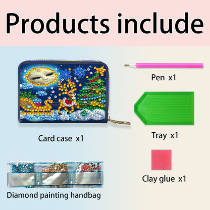 DIY Diamond Art Diamond Dot Card Pack 5D Diamond Painting Coin Pouch Craft Gift