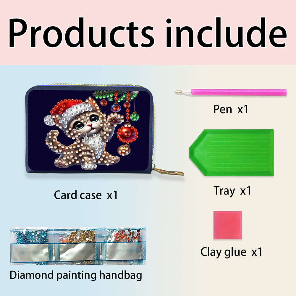 DIY Diamond Art Diamond Dot Card Pack 5D Diamond Painting Coin Pouch Craft Gift