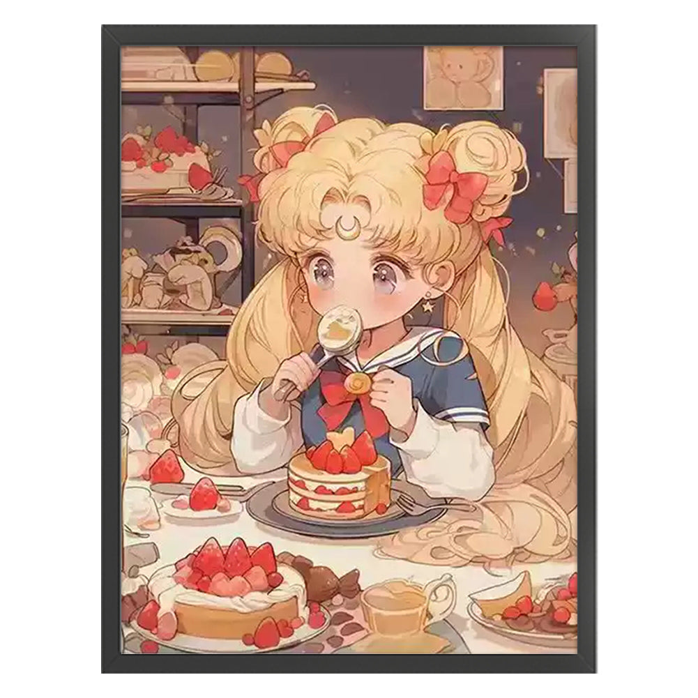 Dessert Moon Rabbit - 9CT Stamped Cross Stitch 65*80CM(Mona Lisa Brand)