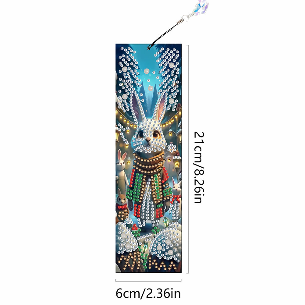 8Pcs Christmas Themed DIY Diamond Painting Bookmark for Reading Enthusiasts