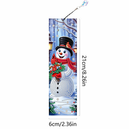8Pcs Christmas Themed DIY Diamond Painting Bookmark for Reading Enthusiasts