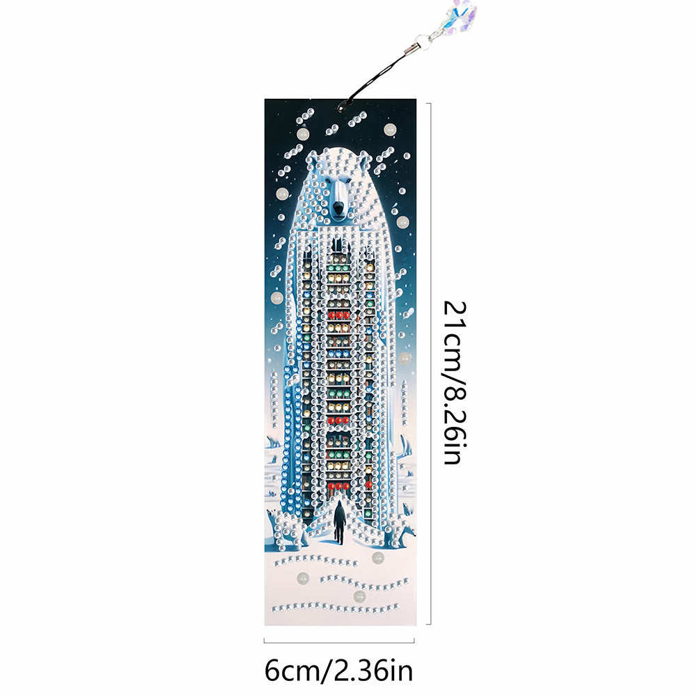 8Pcs Christmas Themed DIY Diamond Painting Bookmark for Reading Enthusiasts