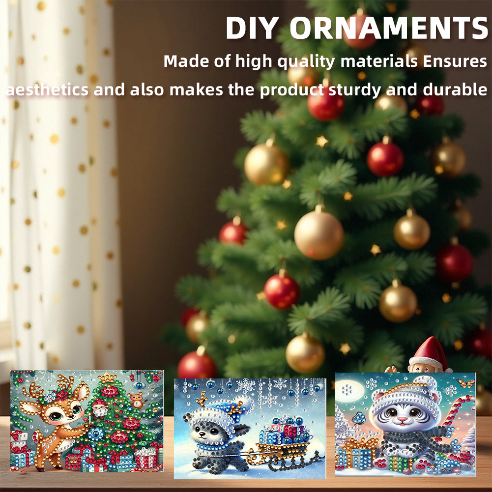 10pcs DIY Diamond Painting Crystal Scratch Card Rhinestone Party Event Gift Card