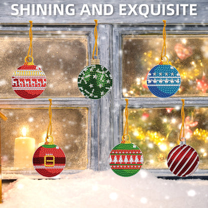 Xmas Theme 2D Flat DIY Diamond Christmas Tree Pendant Wall Door Decoration Craft