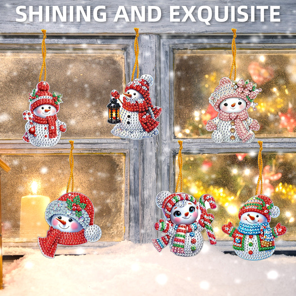 Xmas Theme 2D Flat DIY Diamond Christmas Tree Pendant Wall Door Decoration Craft