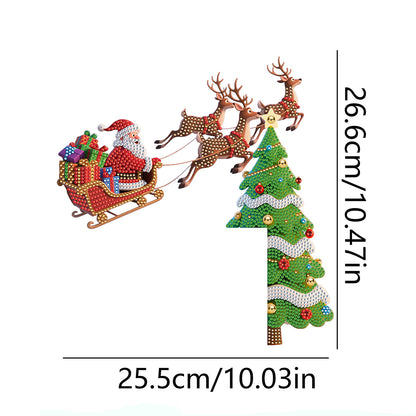 DIY Xmas Diamond Art Door Frame Decoration Door Corner Pendants for Feiend Gifts