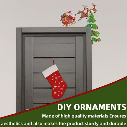 DIY Xmas Diamond Art Door Frame Decoration Door Corner Pendants for Feiend Gifts