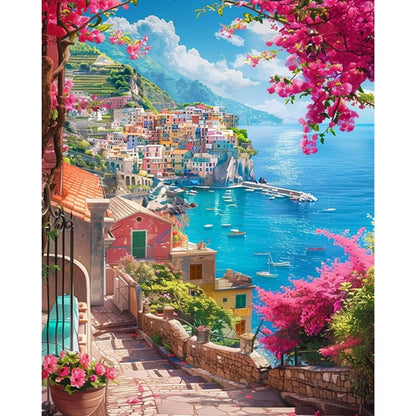 House By The Sea - Full Round Drill Diamond Painting 40*50CM