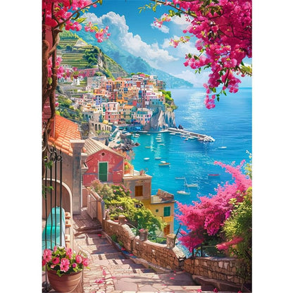 House By The Sea - Full Round Drill Diamond Painting 40*50CM