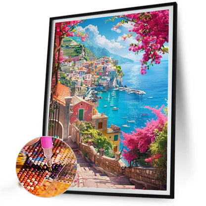 House By The Sea - Full Round Drill Diamond Painting 40*50CM