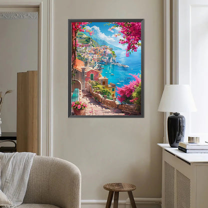 House By The Sea - Full Round Drill Diamond Painting 40*50CM