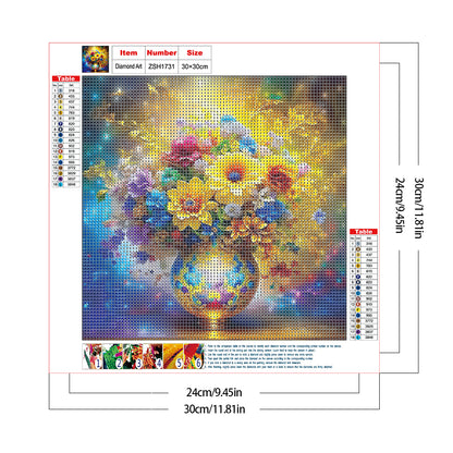 Bouquet Vase - Full Round Drill Diamond Painting 30*30CM
