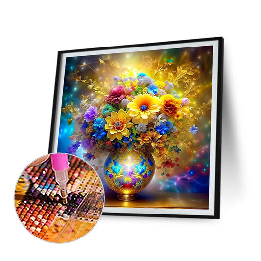 Bouquet Vase - Full Round Drill Diamond Painting 30*30CM