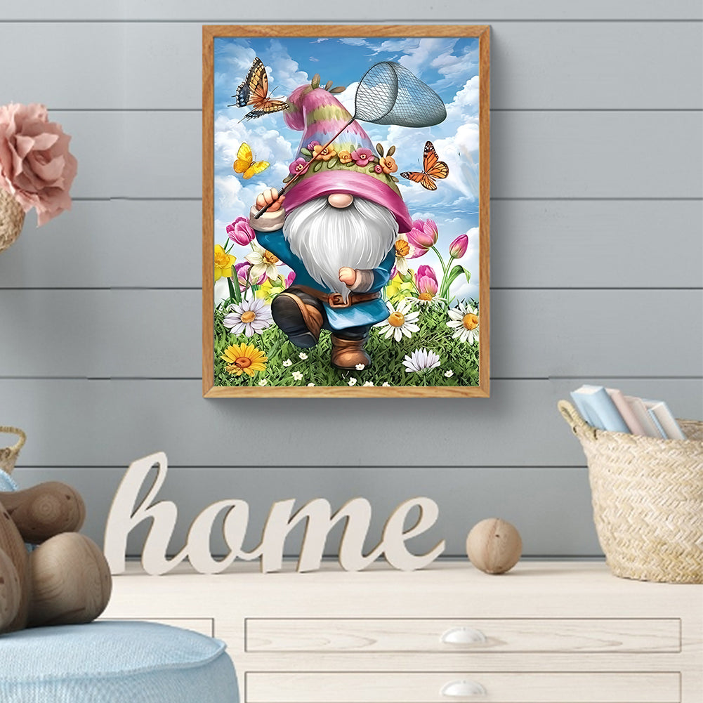 Daisy Gnome - Full Round Drill Diamond Painting 30*40CM