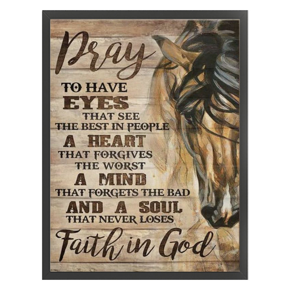 Horse - 11CT Stamped Cross Stitch 40*55CM
