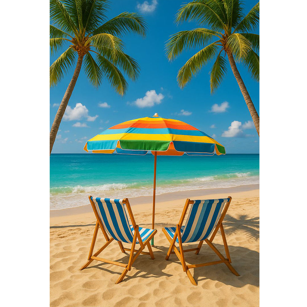 Beach Scenery - 11CT Stamped Cross Stitch 40*60CM