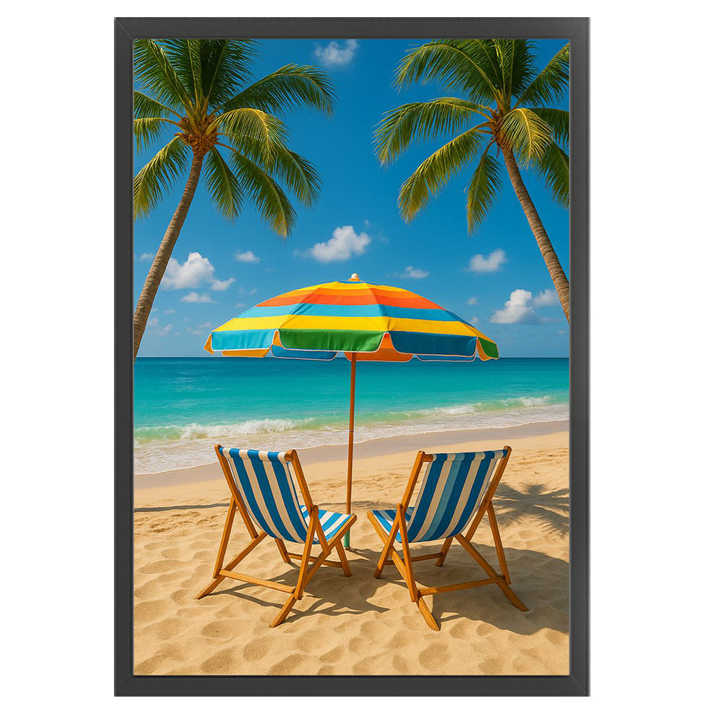 Beach Scenery - 11CT Stamped Cross Stitch 40*60CM