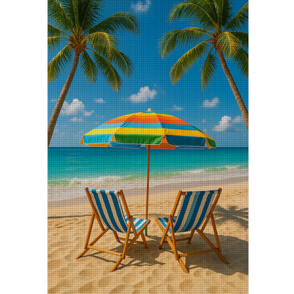 Beach Scenery - 11CT Stamped Cross Stitch 40*60CM