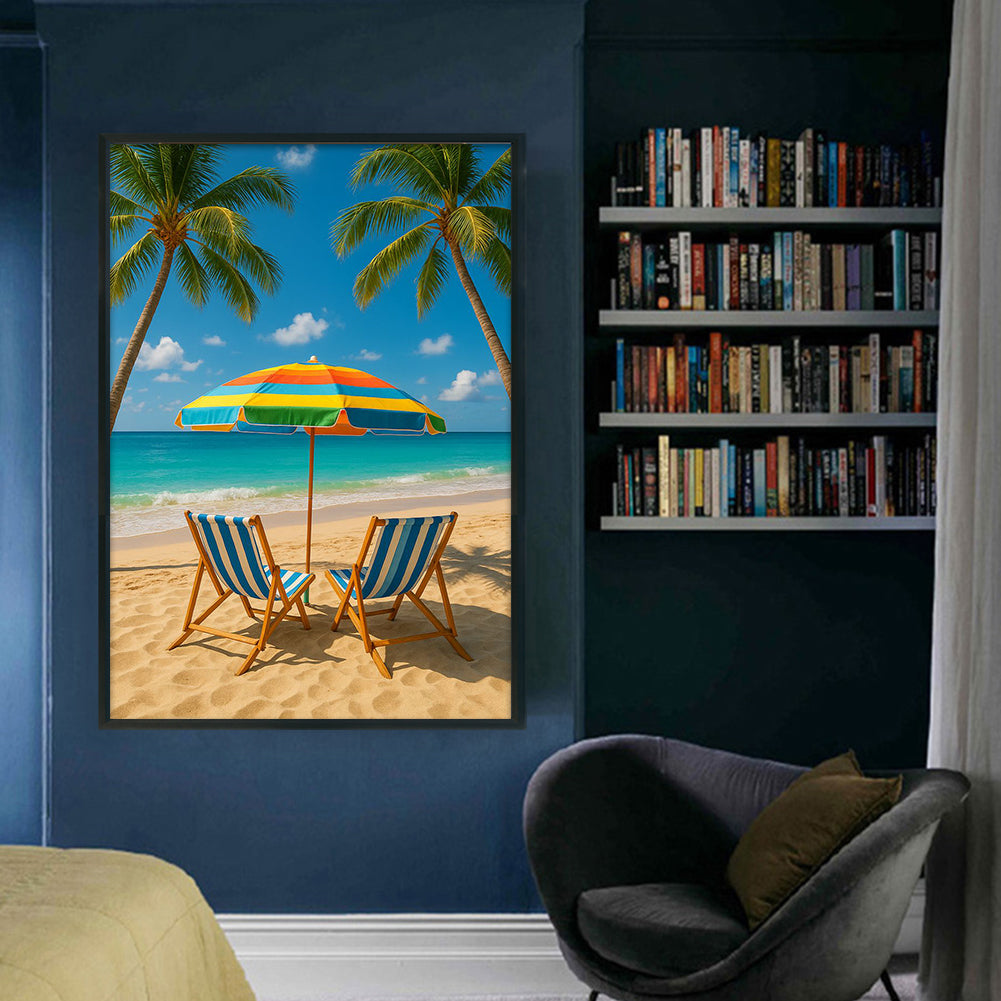 Beach Scenery - 11CT Stamped Cross Stitch 40*60CM