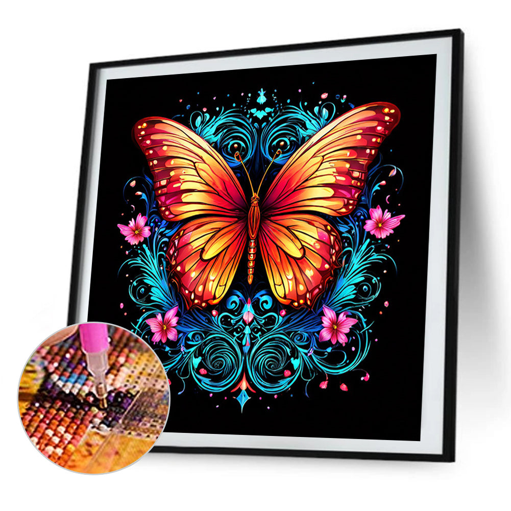 Butterfly - Full AB Round Drill Diamond Painting 40*40CM