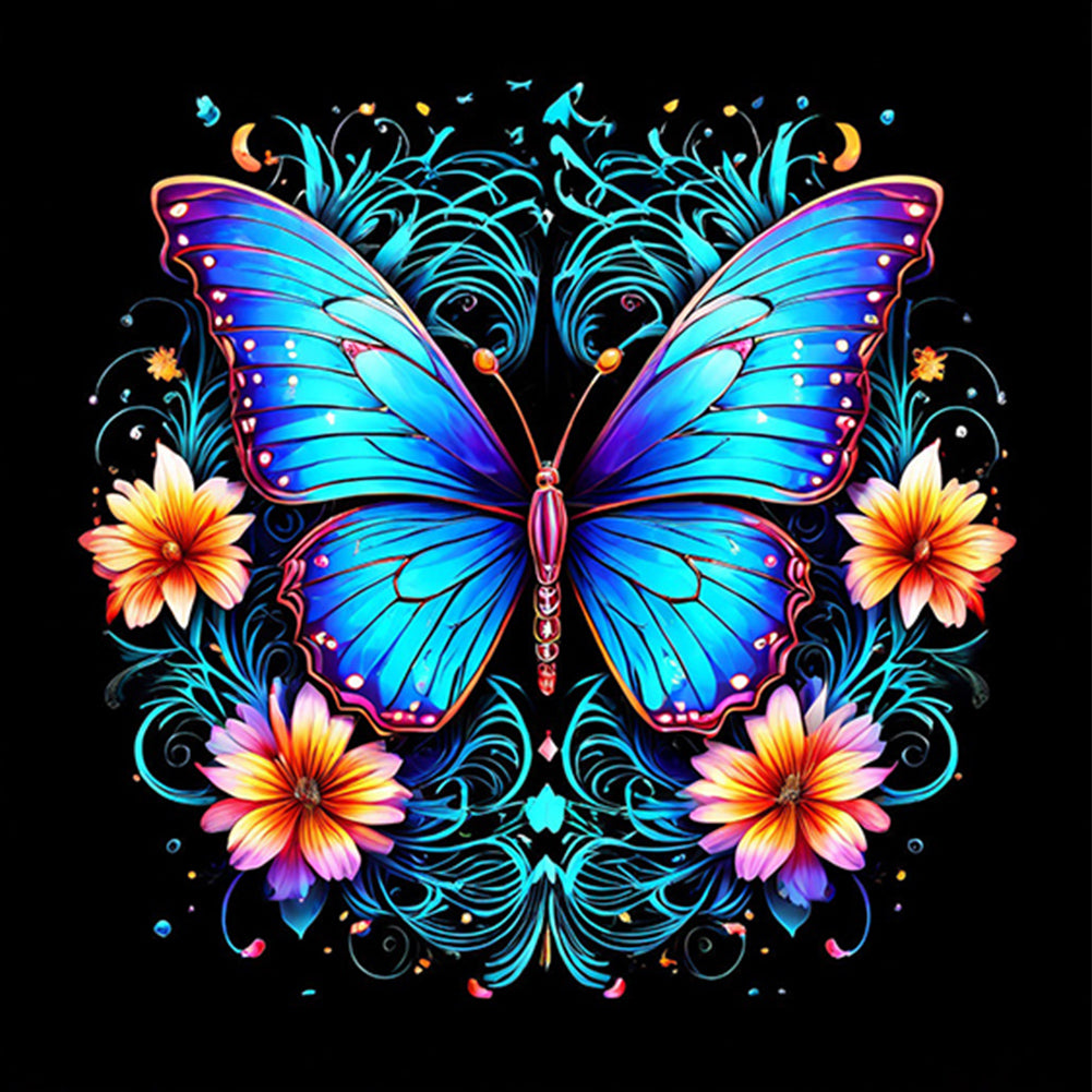 Butterfly - Full AB Round Drill Diamond Painting 40*40CM