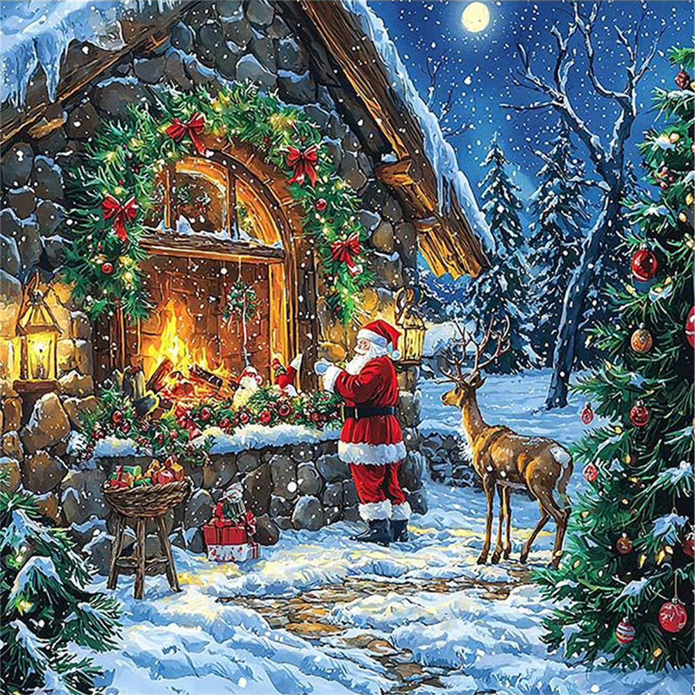 Christmas Eve - 11CT Stamped Cross Stitch 50*50CM
