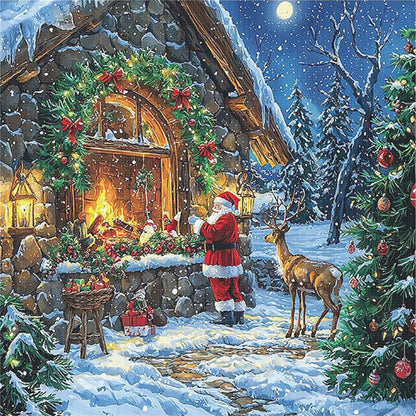 Christmas Eve - 11CT Stamped Cross Stitch 50*50CM