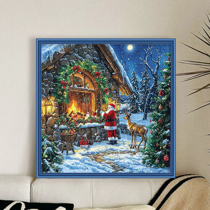 Christmas Eve - 11CT Stamped Cross Stitch 50*50CM