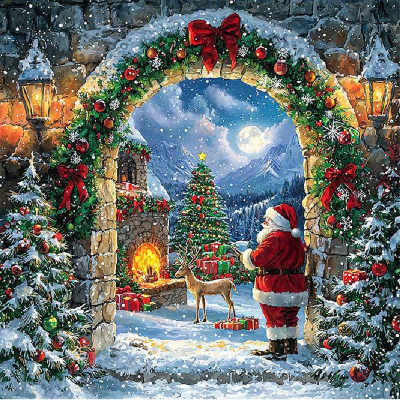 Christmas Eve - 11CT Stamped Cross Stitch 50*50CM