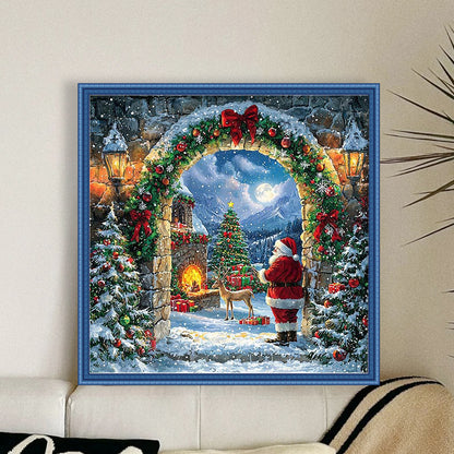 Christmas Eve - 11CT Stamped Cross Stitch 50*50CM