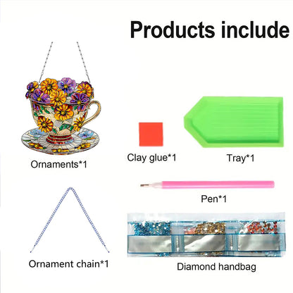2D Flat DIY Diamond Art Pendant Diamond Painting Set Home Wall Decoration Crafts
