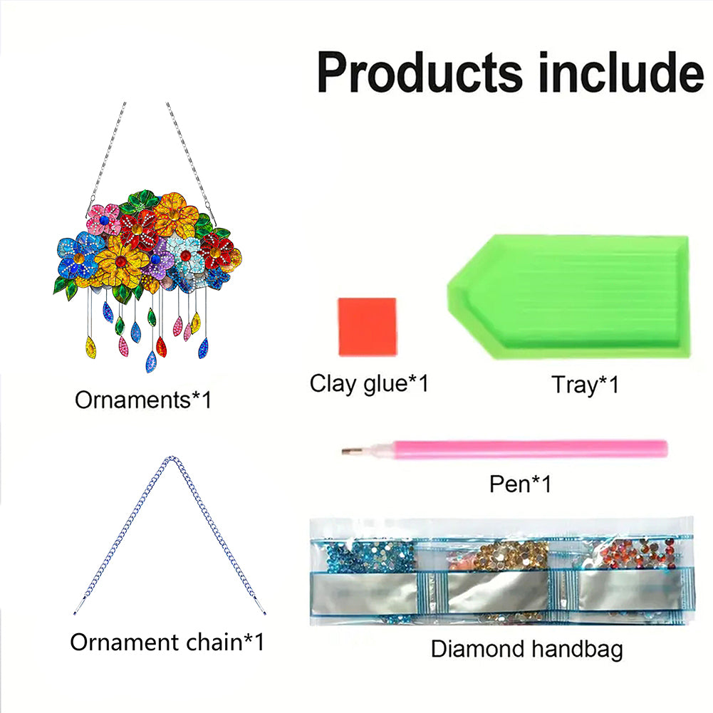 2D Flat DIY Diamond Art Pendant Diamond Painting Set Home Wall Decoration Crafts