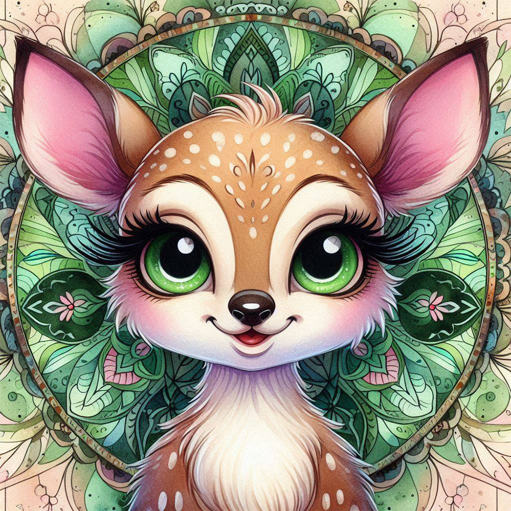 Mandala Deer - Full Round Drill Diamond Painting 30*30CM