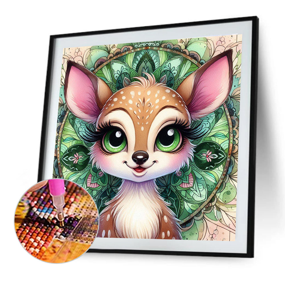 Mandala Deer - Full Round Drill Diamond Painting 30*30CM