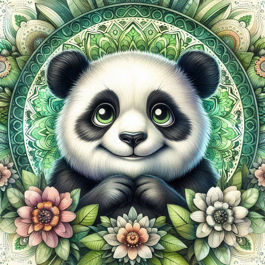 Mandala Panda - Full Round Drill Diamond Painting 30*30CM