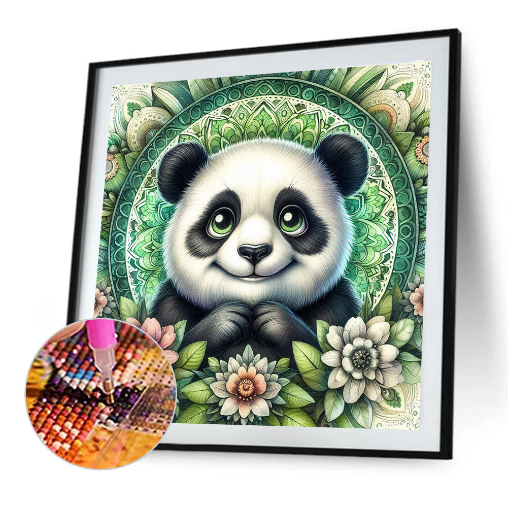 Mandala Panda - Full Round Drill Diamond Painting 30*30CM