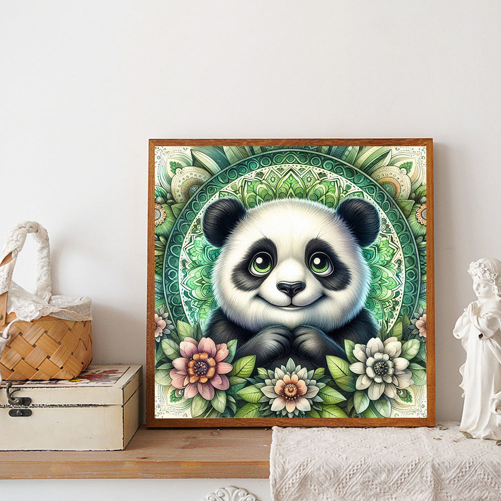 Mandala Panda - Full Round Drill Diamond Painting 30*30CM