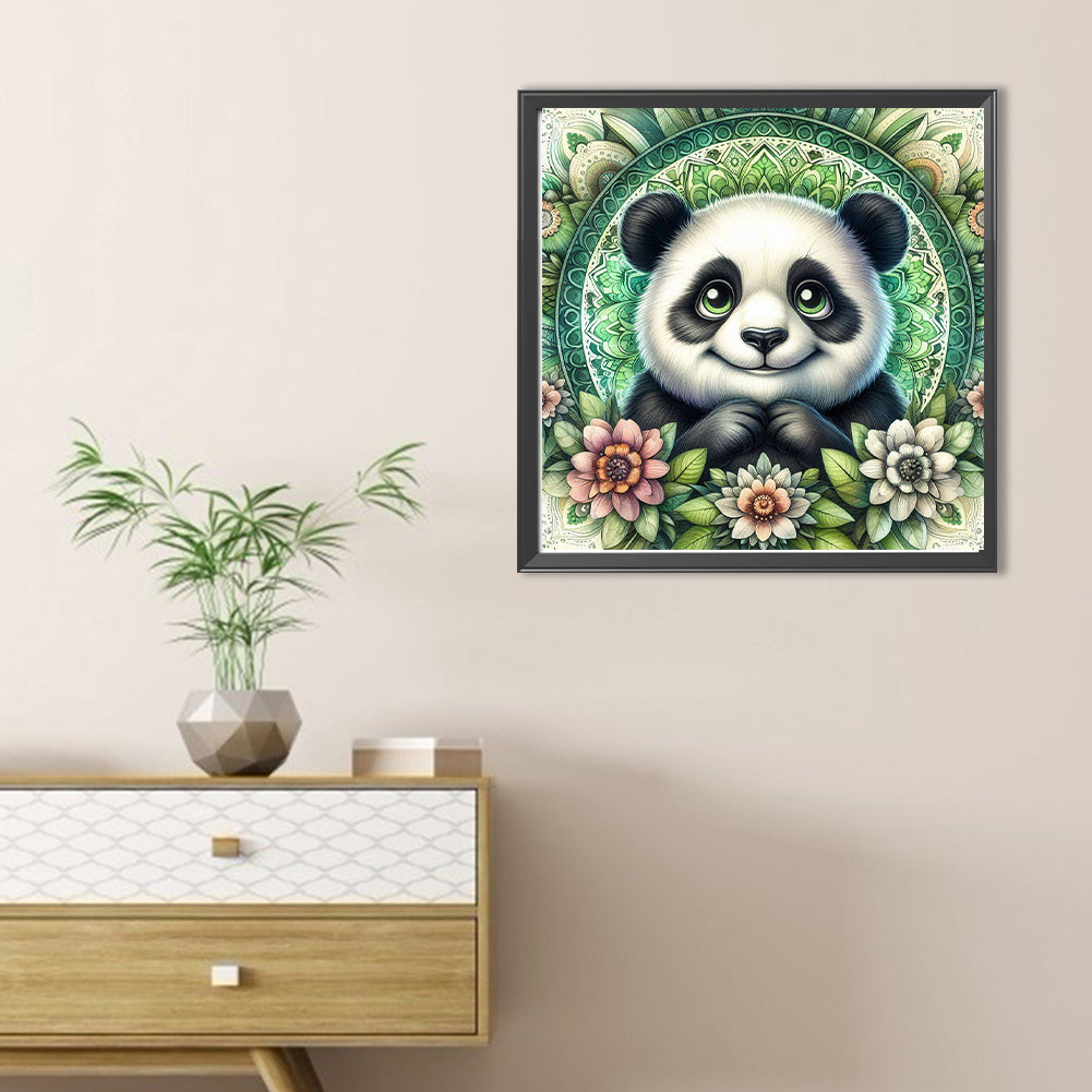 Mandala Panda - Full Round Drill Diamond Painting 30*30CM