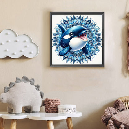Mandala Shark - Full Round Drill Diamond Painting 30*30CM