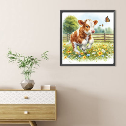 Cow - Full Round Drill Diamond Painting 30*30CM
