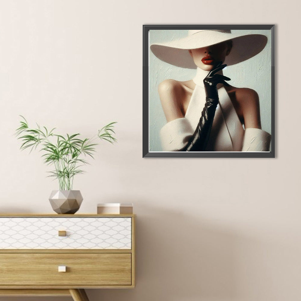 Elegant Woman - Full Round Drill Diamond Painting 30*30CM
