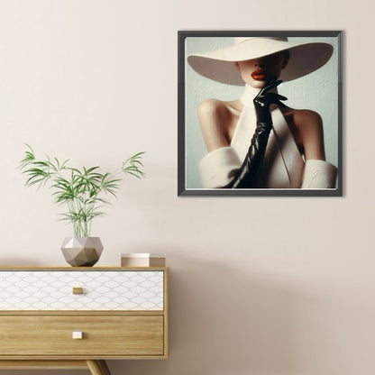Elegant Woman - Full Round Drill Diamond Painting 30*30CM