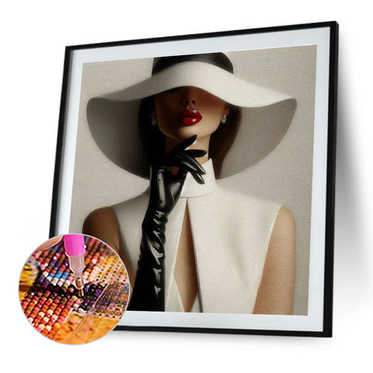 Elegant Woman - Full Round Drill Diamond Painting 30*30CM