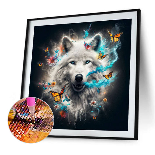 Butterfly Wolf - Full Round Drill Diamond Painting 30*30CM